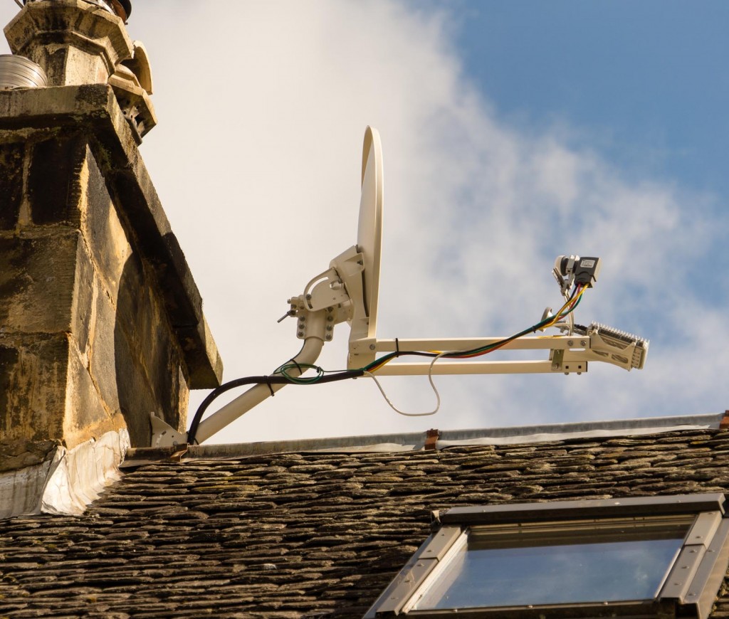 Figure 3 – Tooway Satellite installation with additional Sky LNB